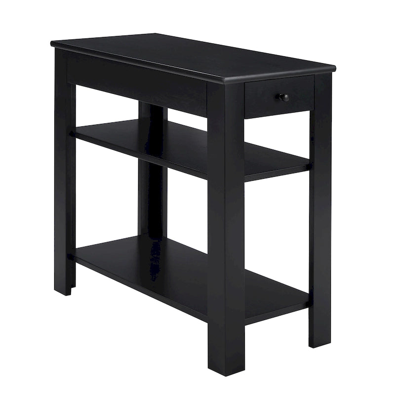 1 Drawer Chairside End Table with Shelves
