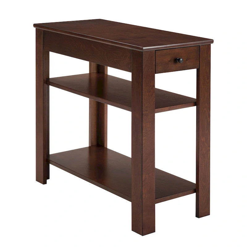 1 Drawer Chairside End Table with Shelves