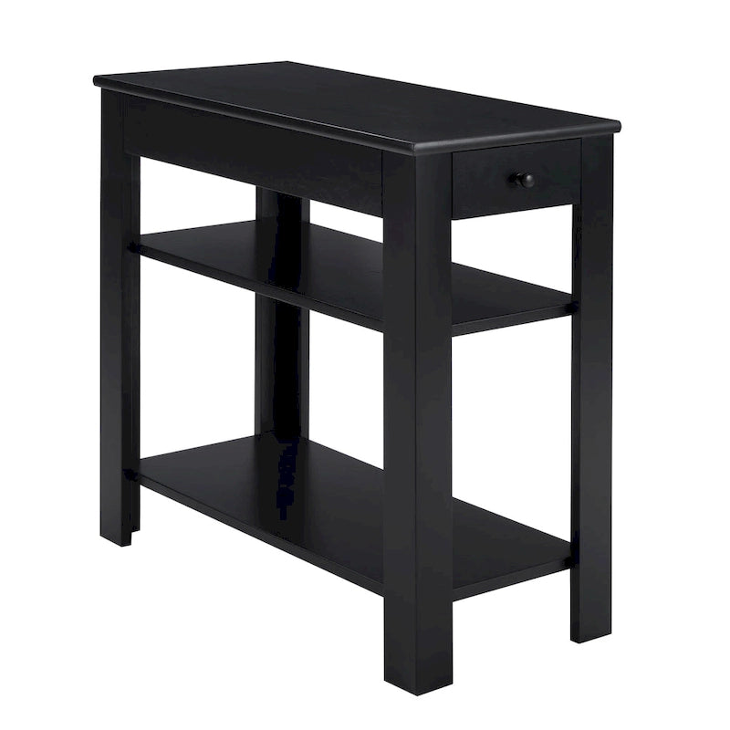 1 Drawer Chairside End Table with Shelves