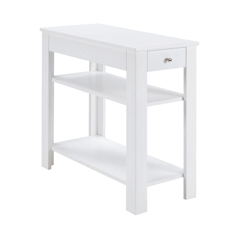 1 Drawer Chairside End Table with Shelves