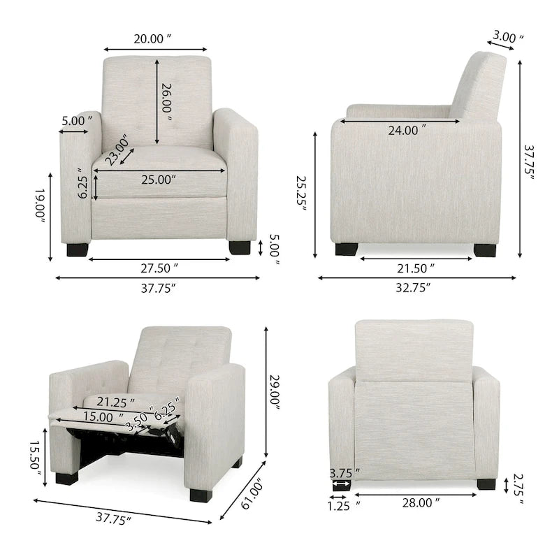 Upholstered Pushback Recliner by