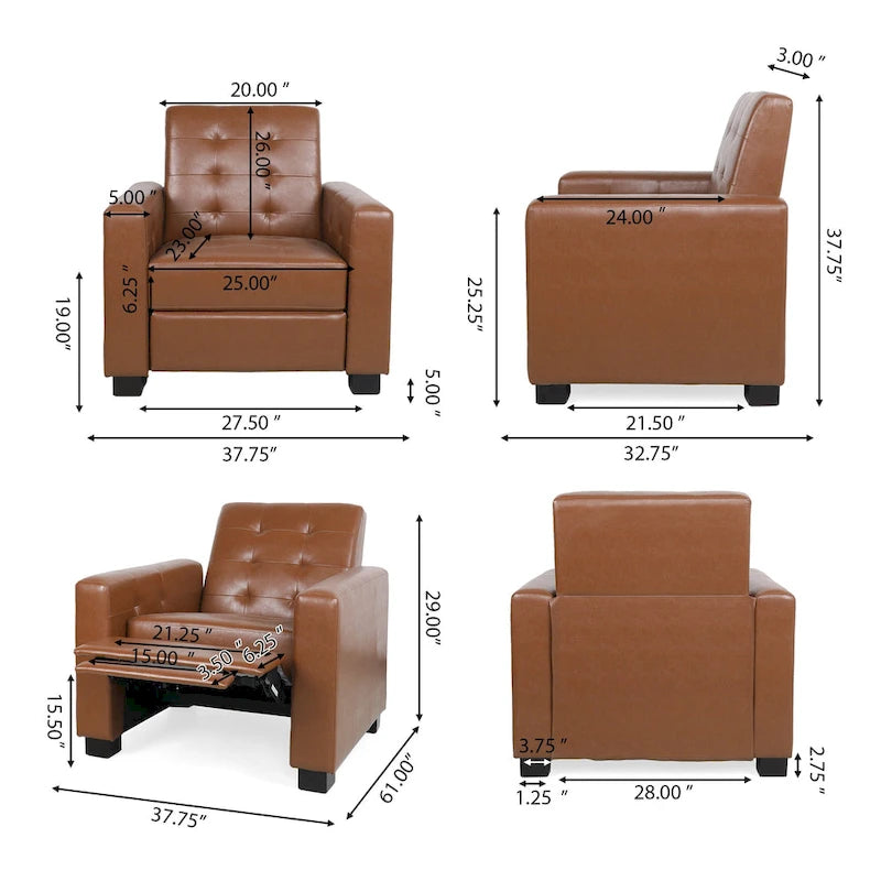 Upholstered Pushback Recliner by