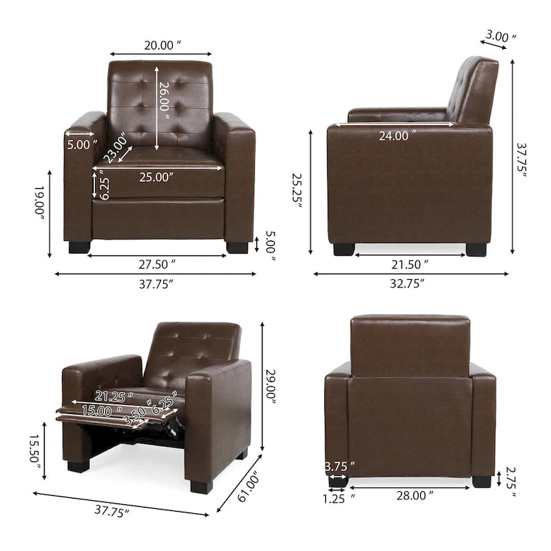 Upholstered Pushback Recliner by