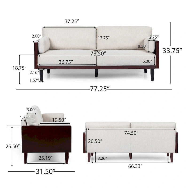 Upholstered 3-seater Sofa by