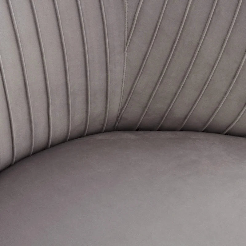 Pleated Velvet Upholstered Chaise