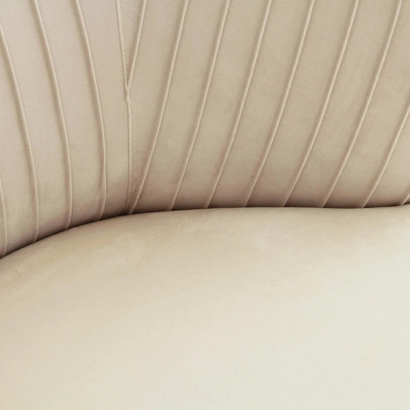 Pleated Velvet Upholstered Chaise