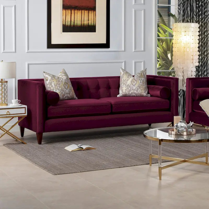 84 Modern Upholstered Tufted  Sofa