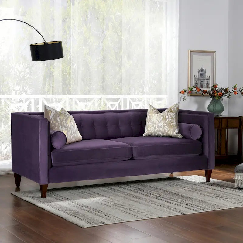 84 Modern Upholstered Tufted  Sofa