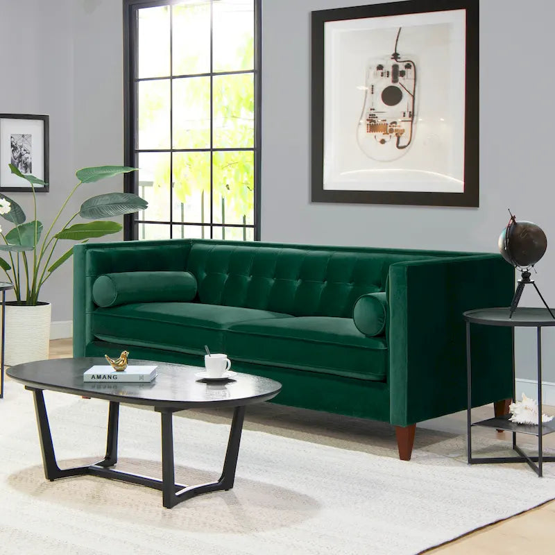 84 Modern Upholstered Tufted  Sofa