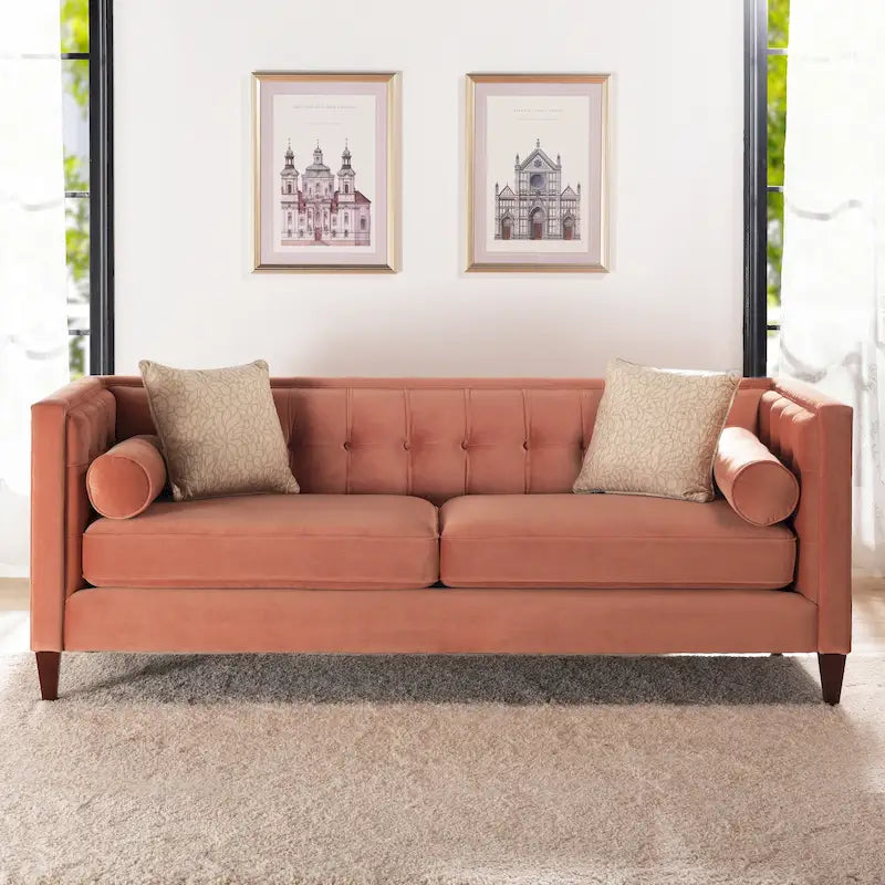 84 Modern Upholstered Tufted  Sofa