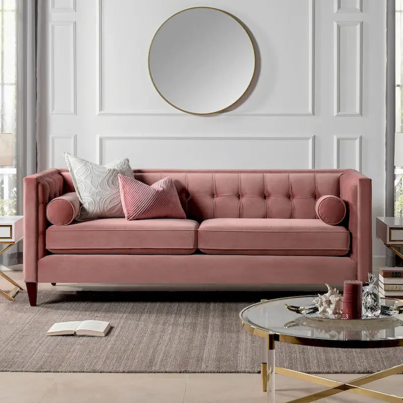 84 Modern Upholstered Tufted  Sofa