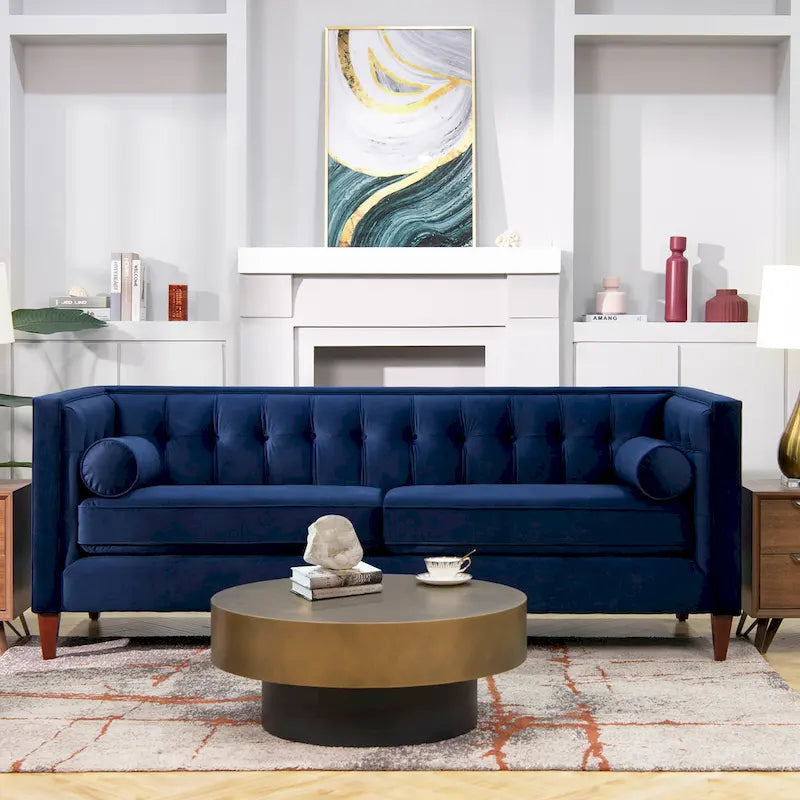 84 Modern Upholstered Tufted  Sofa