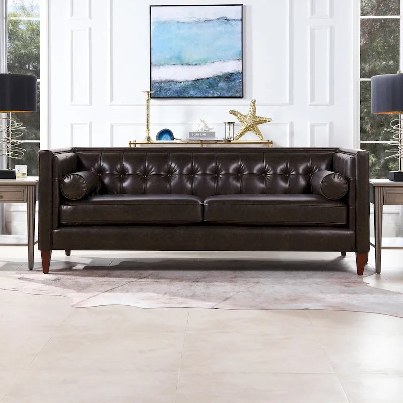 84 Modern Upholstered Tufted  Sofa