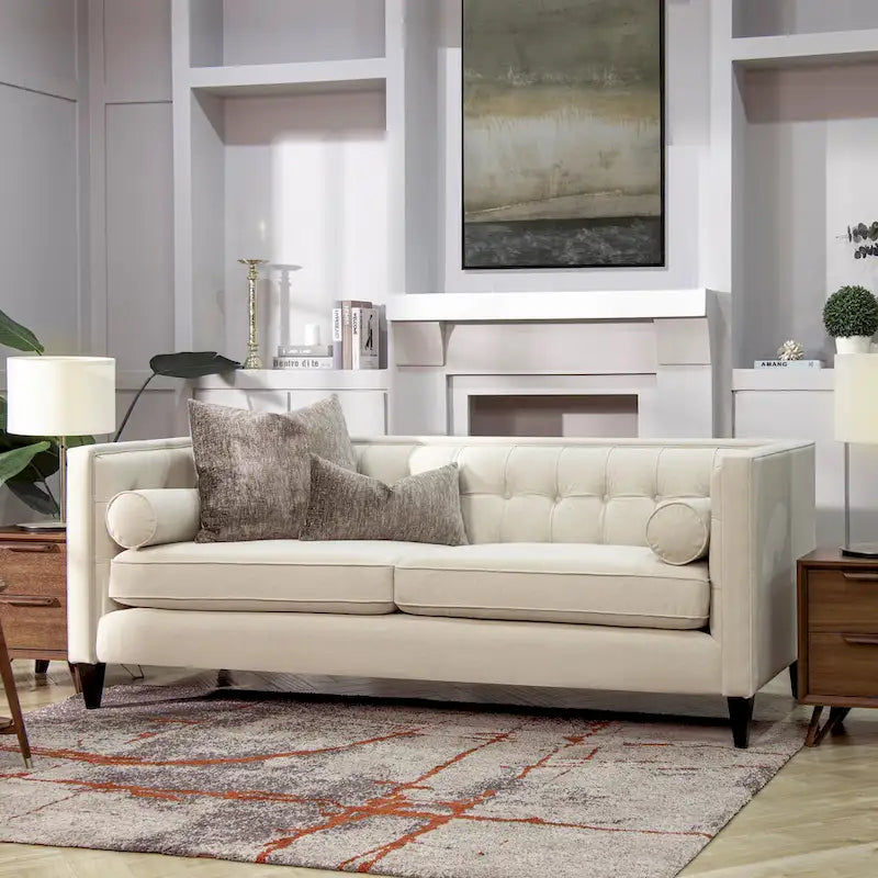 84 Modern Upholstered Tufted  Sofa