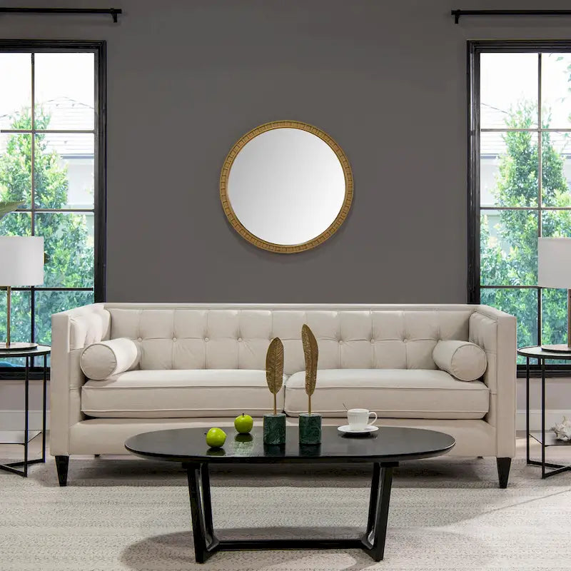 84 Modern Upholstered Tufted  Sofa
