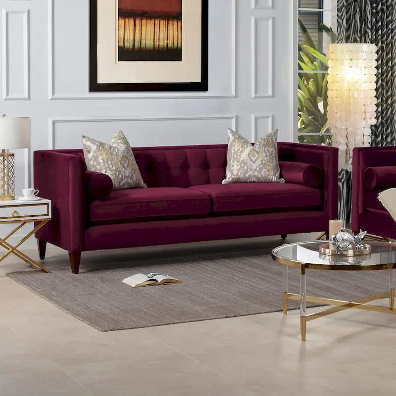 84 Modern Upholstered Tufted  Sofa