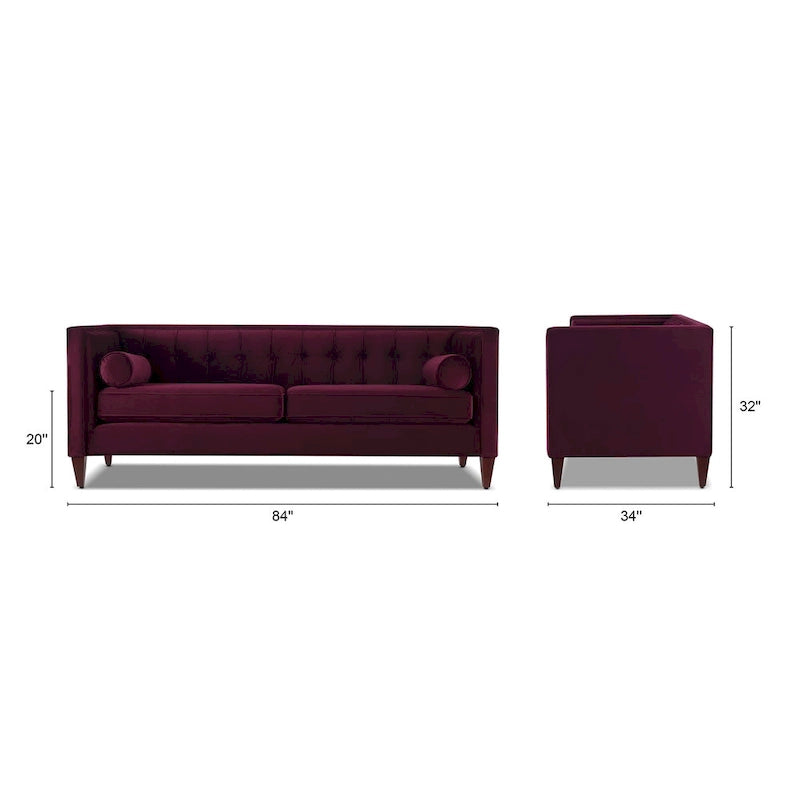 84 Modern Upholstered Tufted  Sofa