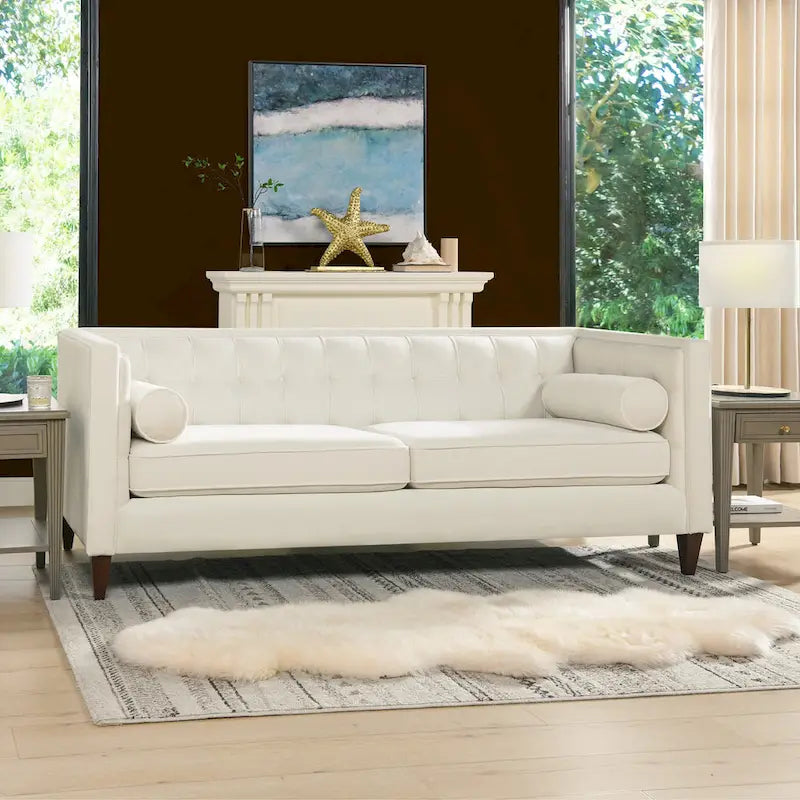 84 Modern Upholstered Tufted  Sofa