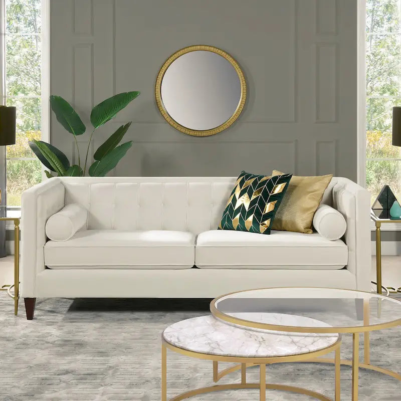 84 Modern Upholstered Tufted  Sofa