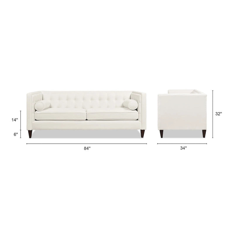 84 Modern Upholstered Tufted  Sofa