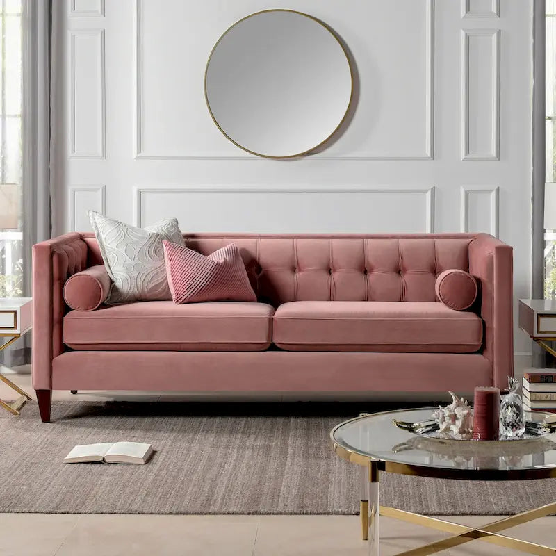 84 Modern Upholstered Tufted  Sofa