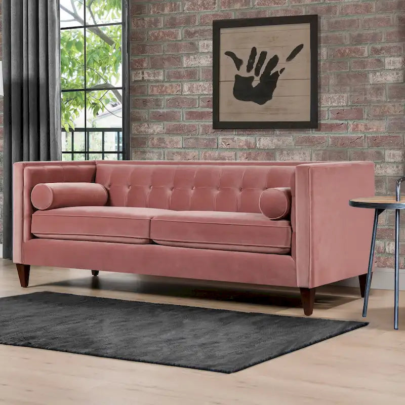 84 Modern Upholstered Tufted  Sofa