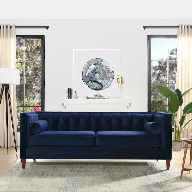84 Modern Upholstered Tufted  Sofa