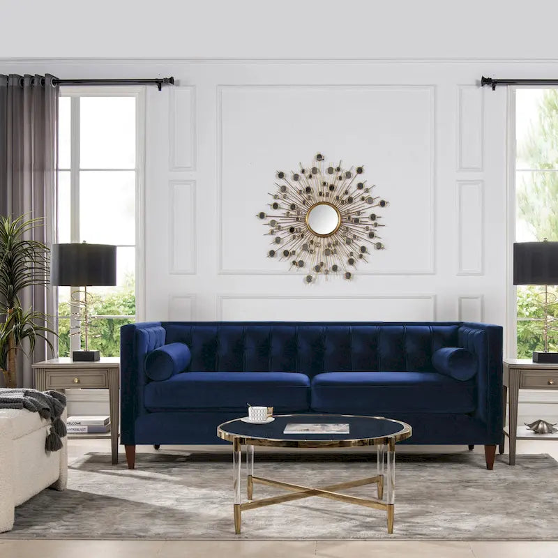 84 Modern Upholstered Tufted  Sofa