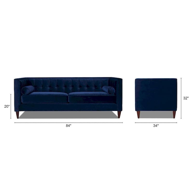 84 Modern Upholstered Tufted  Sofa