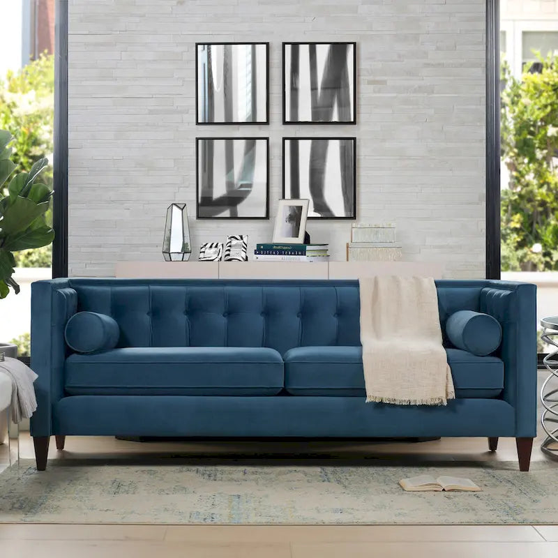 84 Modern Upholstered Tufted  Sofa