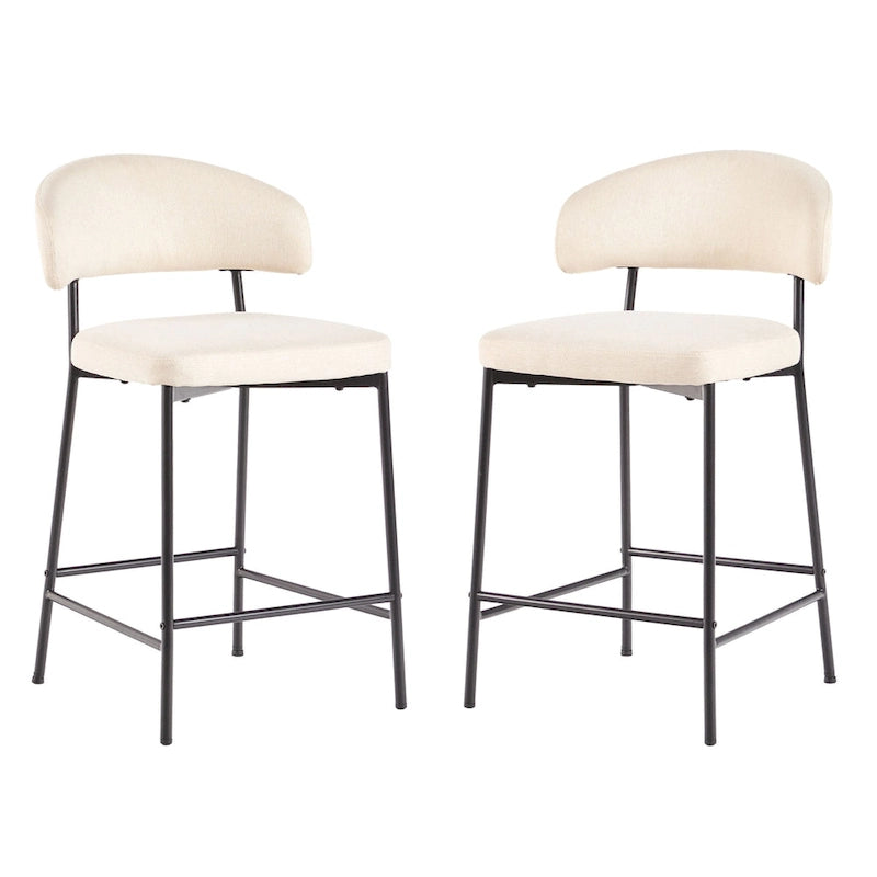 Curved Back Counter Stool (Set of 2)
