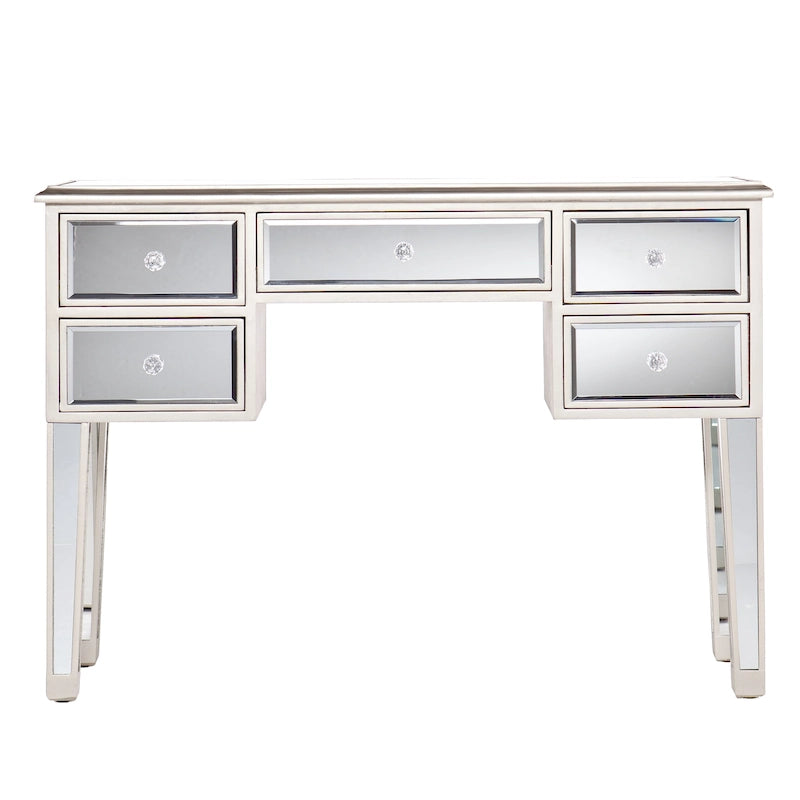 Contemporary Mirrored Glass Console Table
