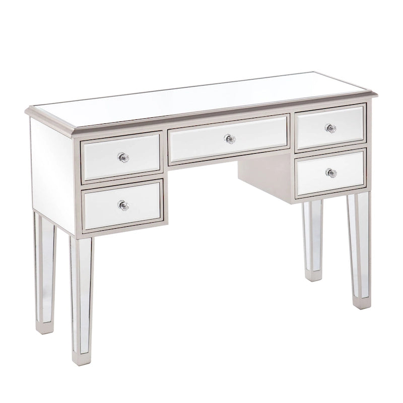 Contemporary Mirrored Glass Console Table