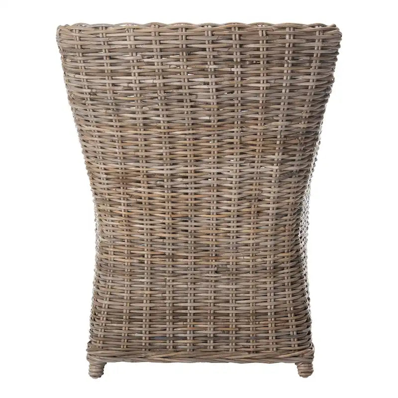 Wicker Washed Wingback Arm Chair (Fully Assembled)