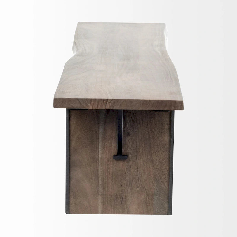 I Solid Wood w/ Live-Edge Dining Bench - 70W x 17D x 18H