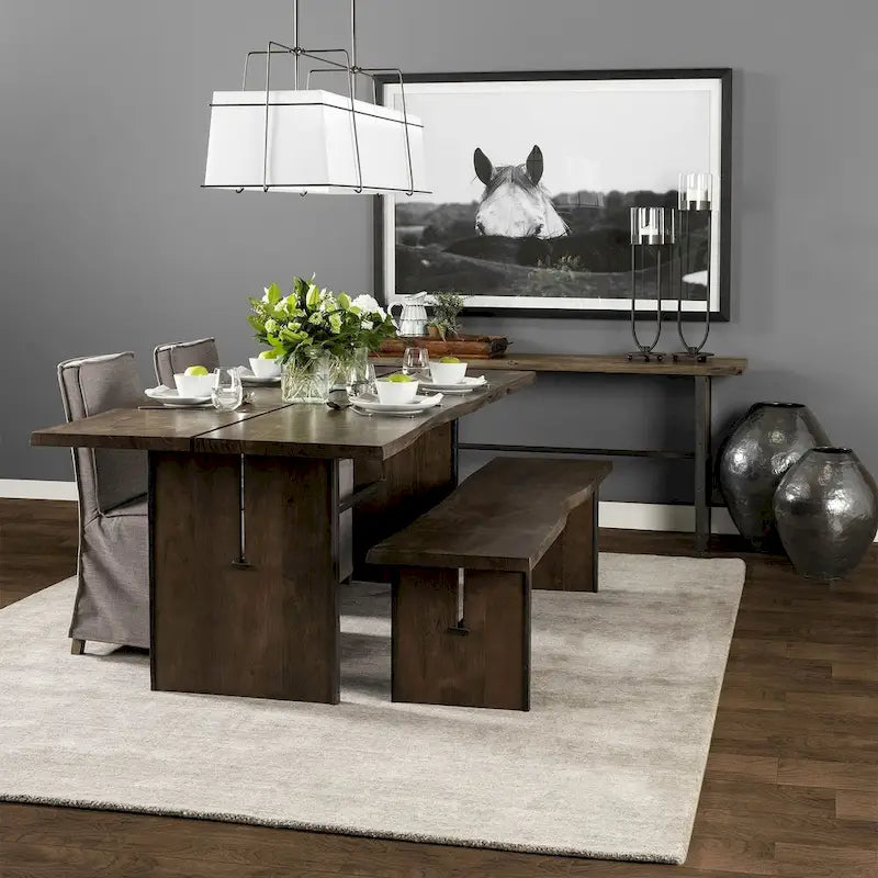 I Solid Wood w/ Live-Edge Dining Bench - 70W x 17D x 18H