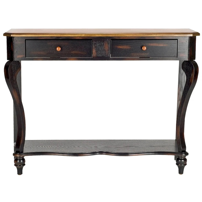 Dark Wood Console Table. - 43Wx15Dx32H