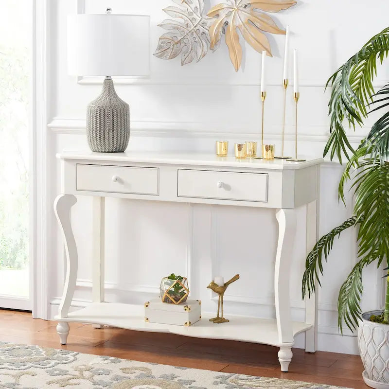 Dark Wood Console Table. - 43Wx15Dx32H