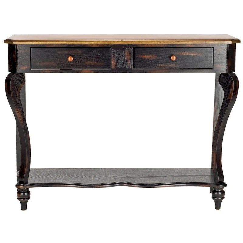 Dark Wood Console Table. - 43Wx15Dx32H