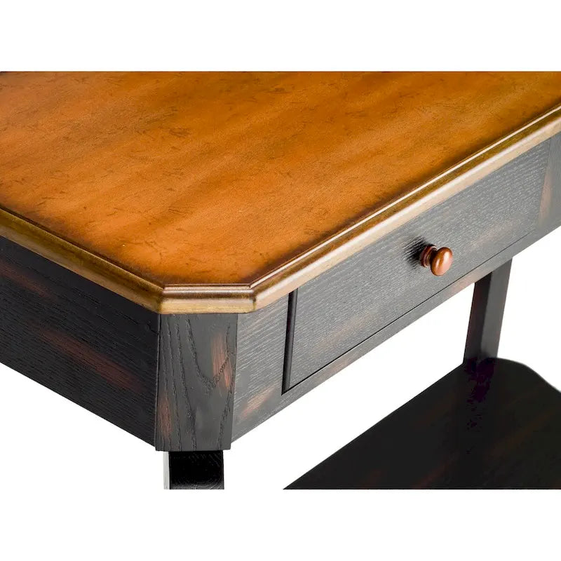 Dark Wood Console Table. - 43Wx15Dx32H