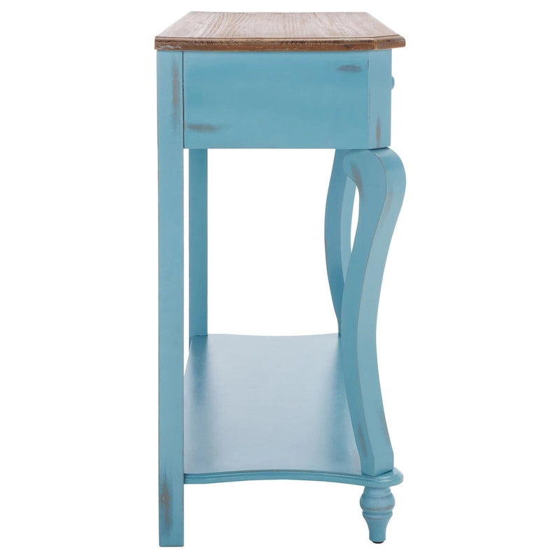 Dark Wood Console Table. - 43Wx15Dx32H