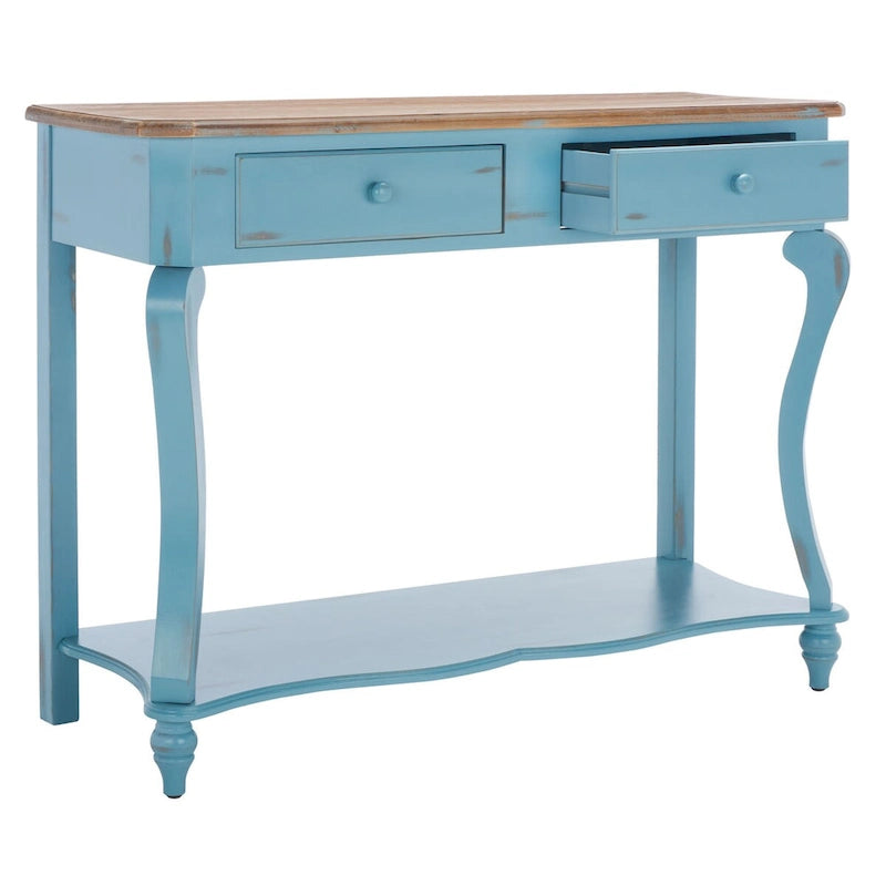 Dark Wood Console Table. - 43Wx15Dx32H