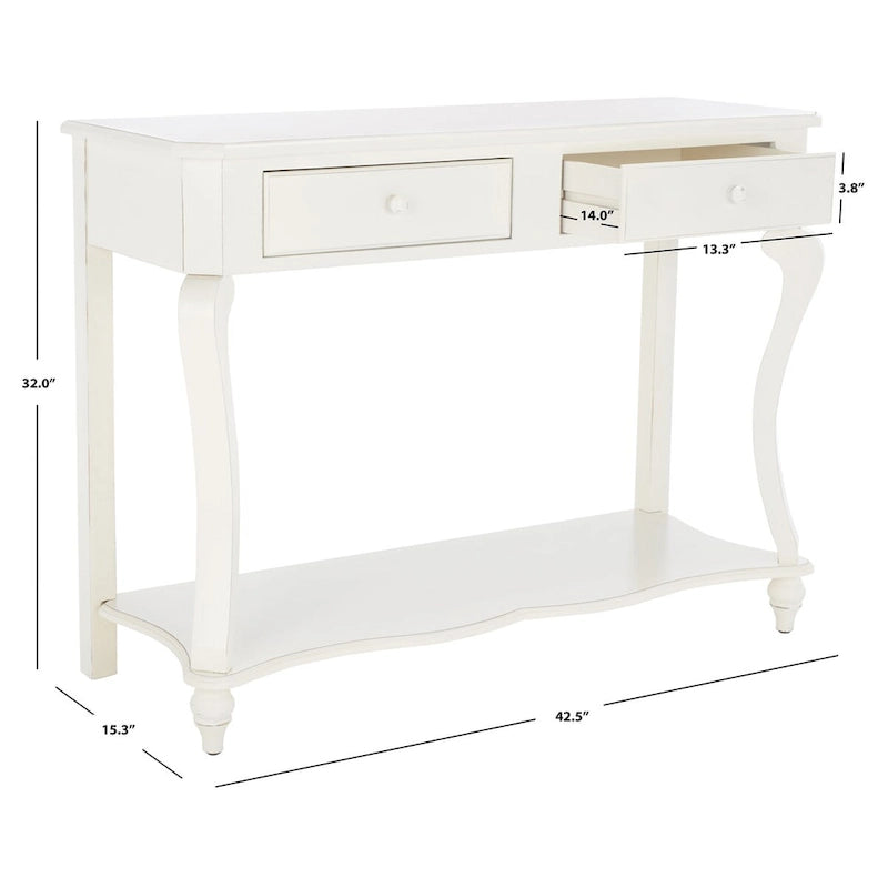 Dark Wood Console Table. - 43Wx15Dx32H
