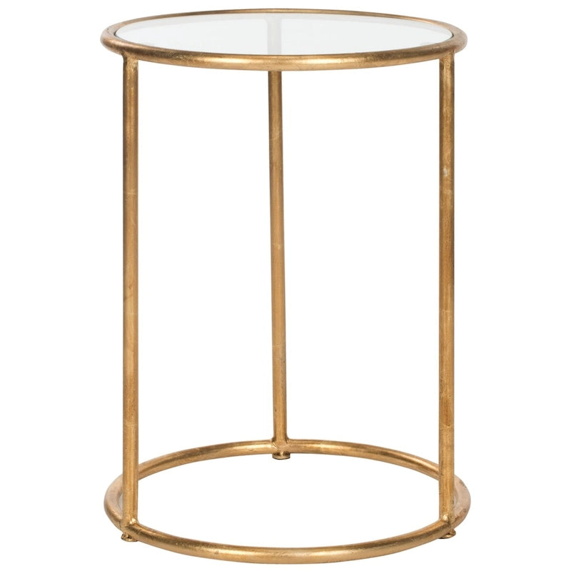 Gold/ Mirror Top Accent Table - 15 x 15 x 19.7 - 15Wx15Dx20H