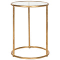 Gold/ Mirror Top Accent Table - 15 x 15 x 19.7 - 15Wx15Dx20H