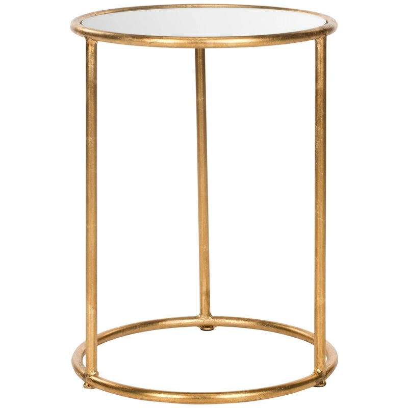 Gold/ Mirror Top Accent Table - 15 x 15 x 19.7 - 15Wx15Dx20H