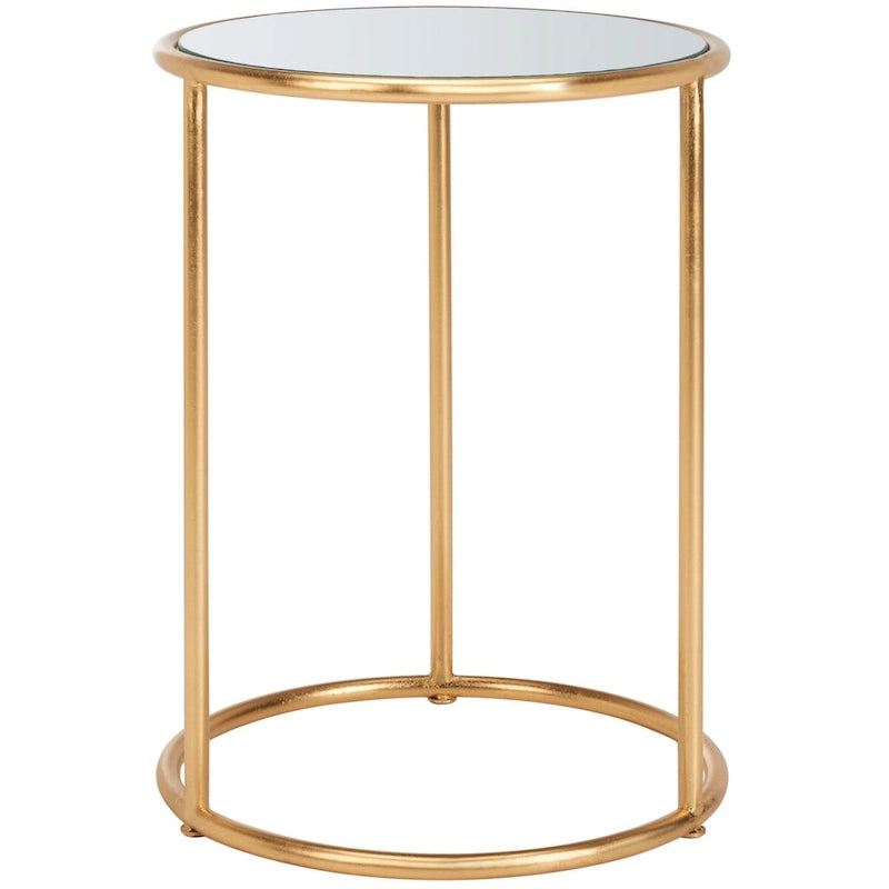 Gold/ Mirror Top Accent Table - 15 x 15 x 19.7 - 15Wx15Dx20H