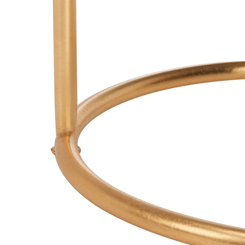 Gold/ Mirror Top Accent Table - 15 x 15 x 19.7 - 15Wx15Dx20H
