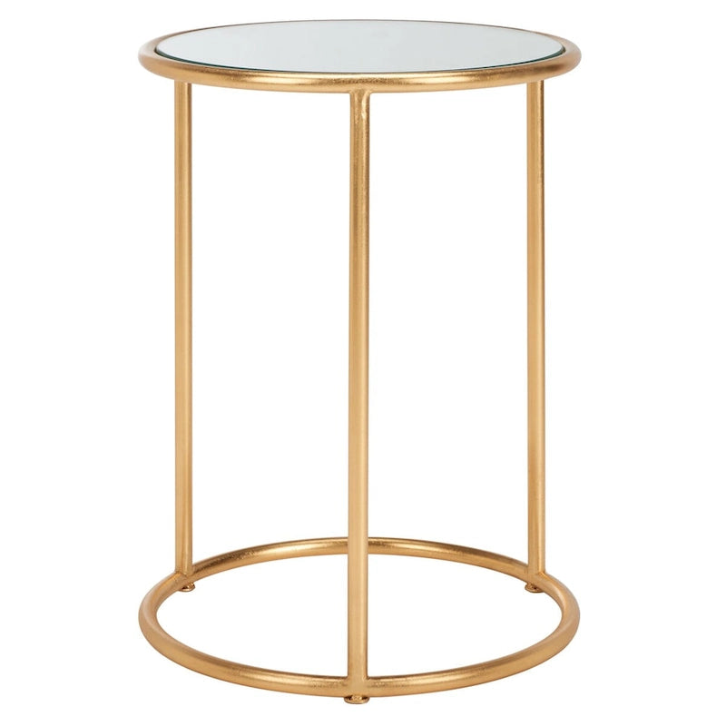 Gold/ Mirror Top Accent Table - 15 x 15 x 19.7 - 15Wx15Dx20H