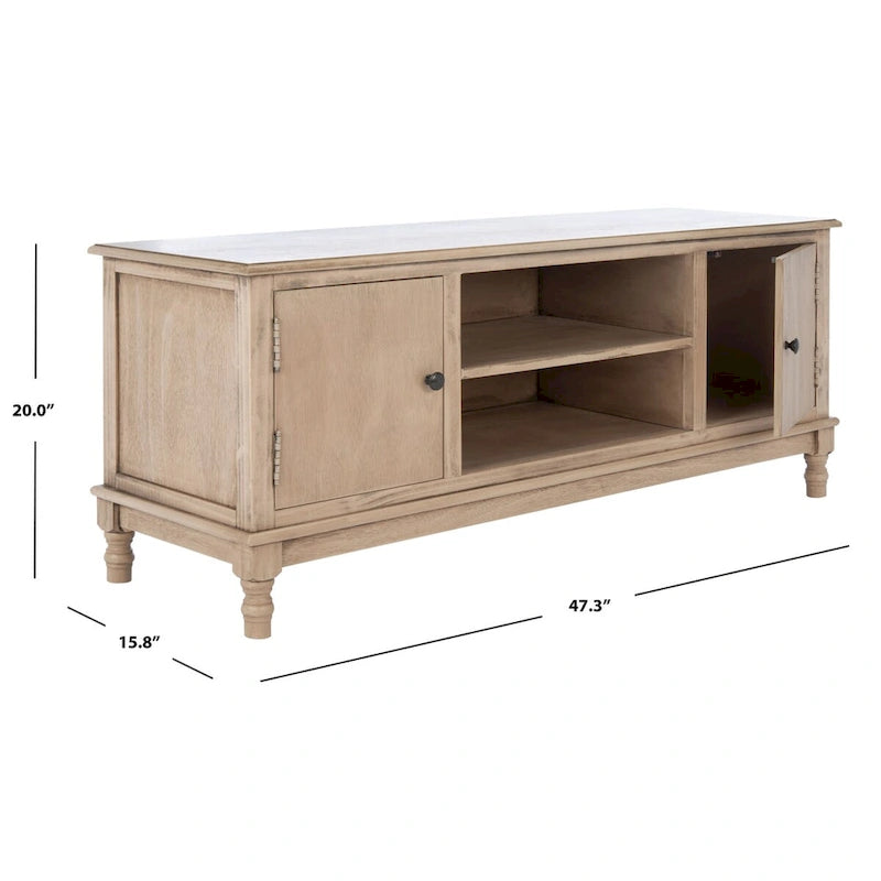 2-Door 1-Shelf TV Media Stand - 47.3 W x 15.8 L x 20 H - 47Wx16Dx20H
